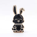 Ultra-Thin Cartoon Rabbit Finger Ring Phone Holder - Foldable Adhesive Stand for Desktop Support